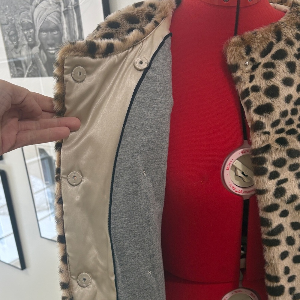 Crewcuts Spotted Faux Fur Teddy Jacket - Picture 3 of 4
